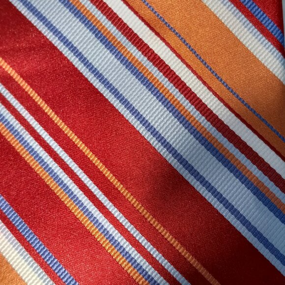 City of London Neck Tie 100% Silk Rep Stripes and Polka Dots - Picture 4 of 11